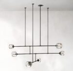 black color linear crystal shades chandelier