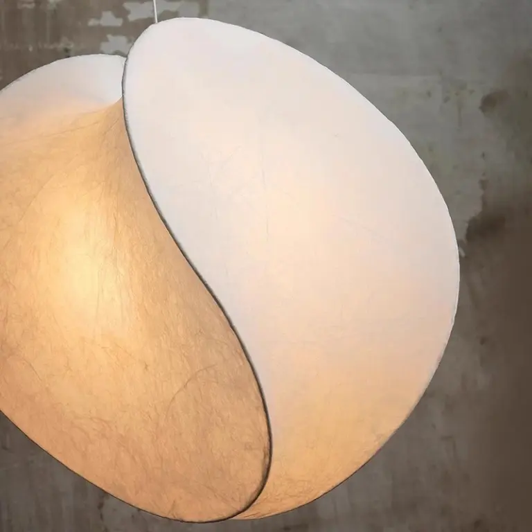 tacchini equinox pendant light silk material detail