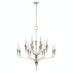 silver aiden aged chandelier