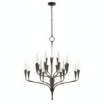 black color aiden aged chandelier