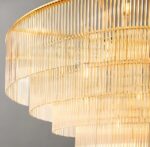 amadeo round chandelier lighting effect