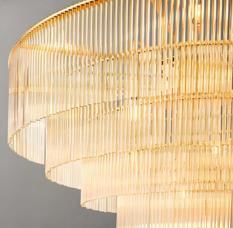amadeo round chandelier lighting effect