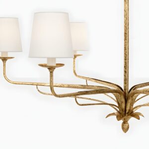 golden amalfi 41" chandelier metal details