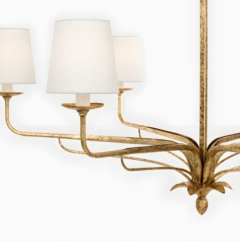golden amalfi 41" chandelier metal details