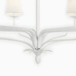 white color amalfi 41" chandelier metal details