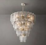 silver frosted glass chandelier