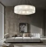 arlene alabaster chandelier livingroom scene