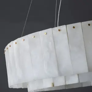 arlene alabaster chandelier details