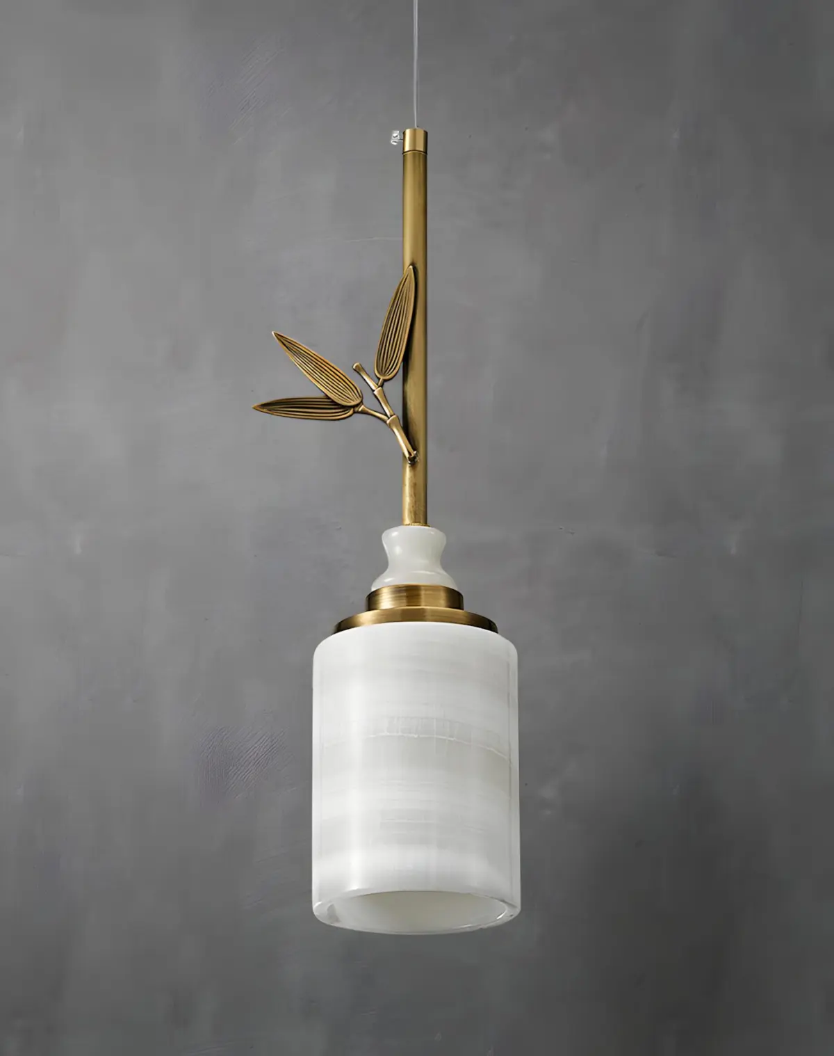 unlight bamboo leaf marble lampshade pendant light