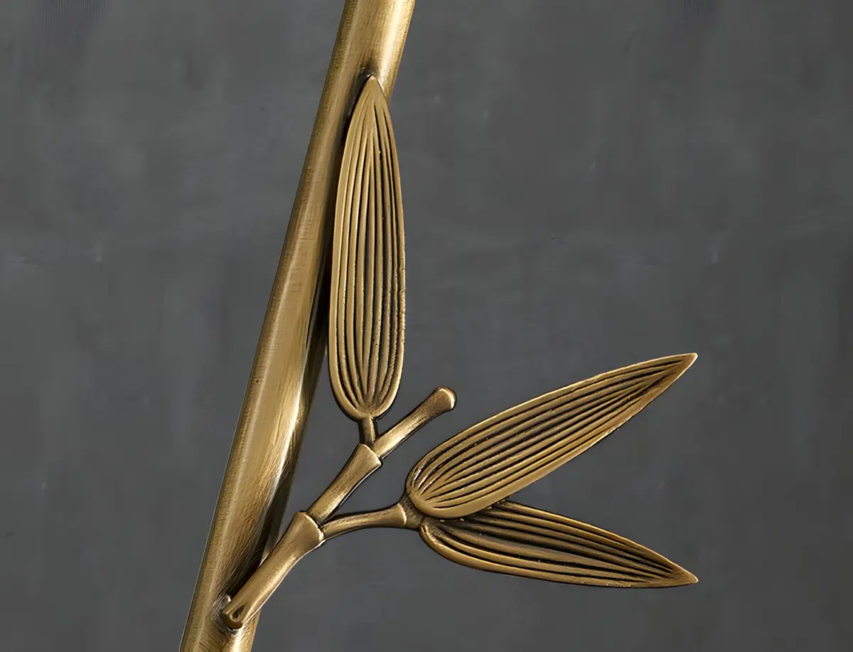 brass made golden bamboo leaf