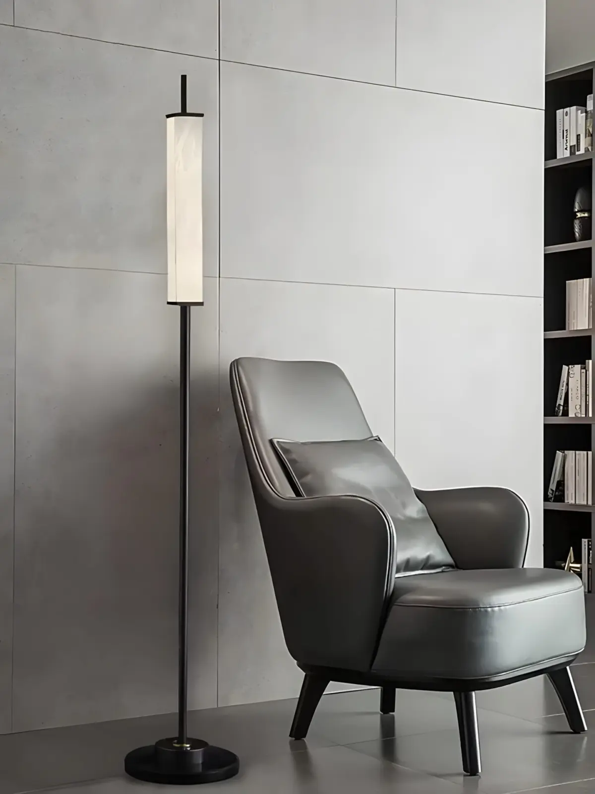 Barcelo column floor lamp as reading decor light