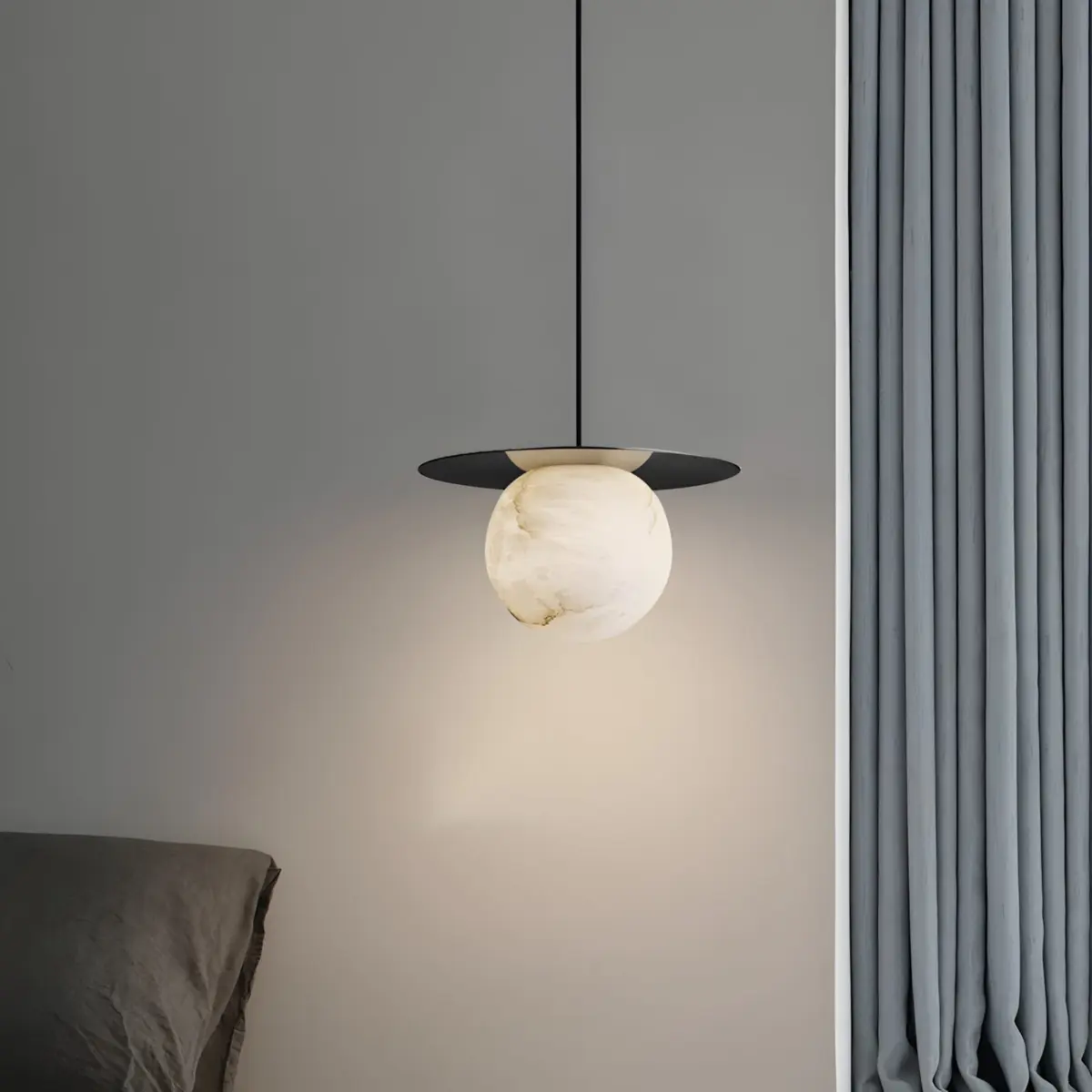 borra moon disk pendant hanging