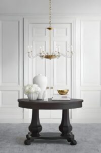 brigitte chandelier hanging above a table