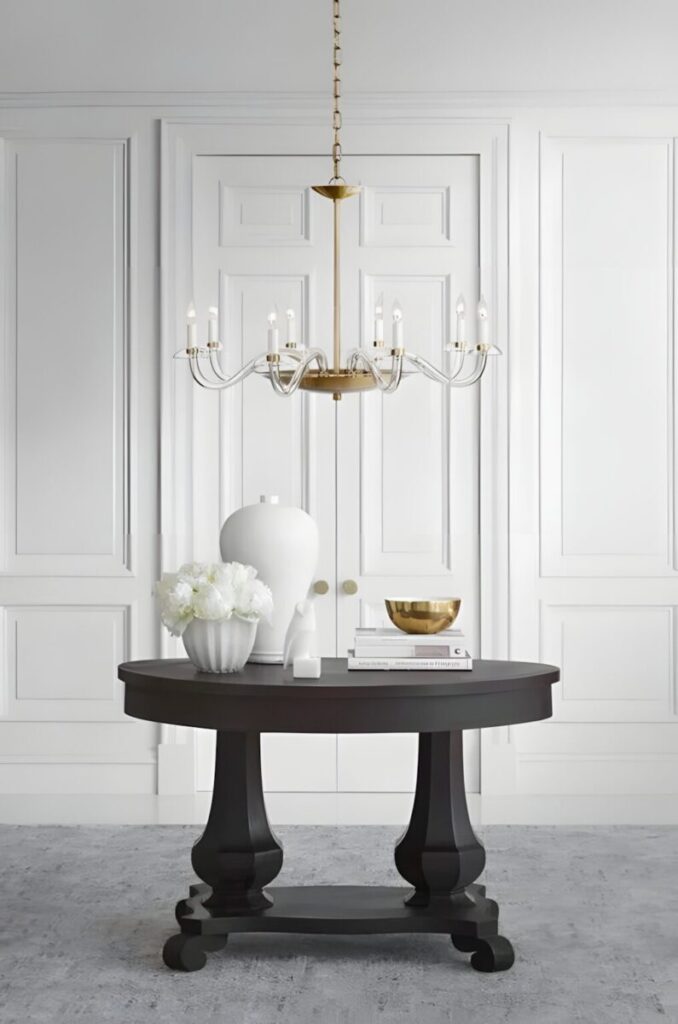 brigitte chandelier hanging above a table