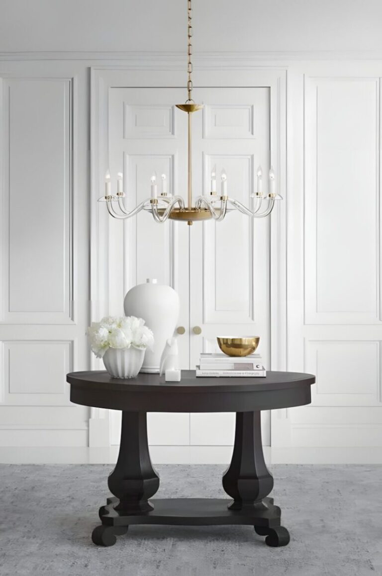 brigitte chandelier hanging above a table