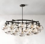 Black Cabrette Round Incandescent Chandelier