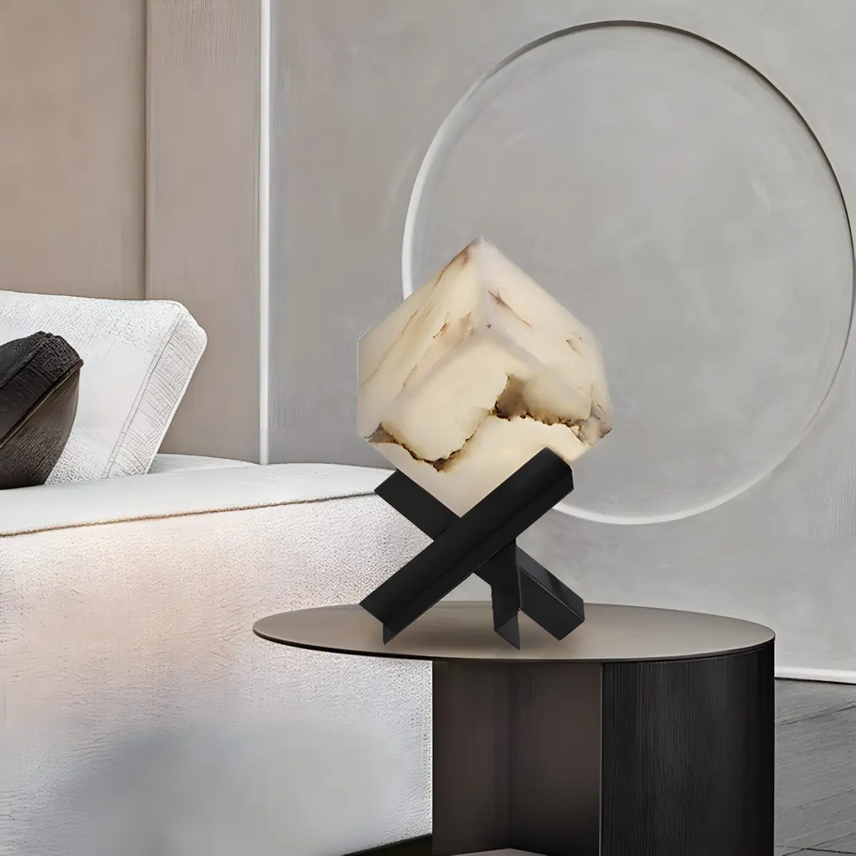 caelus marble table lamp as bedside lamp