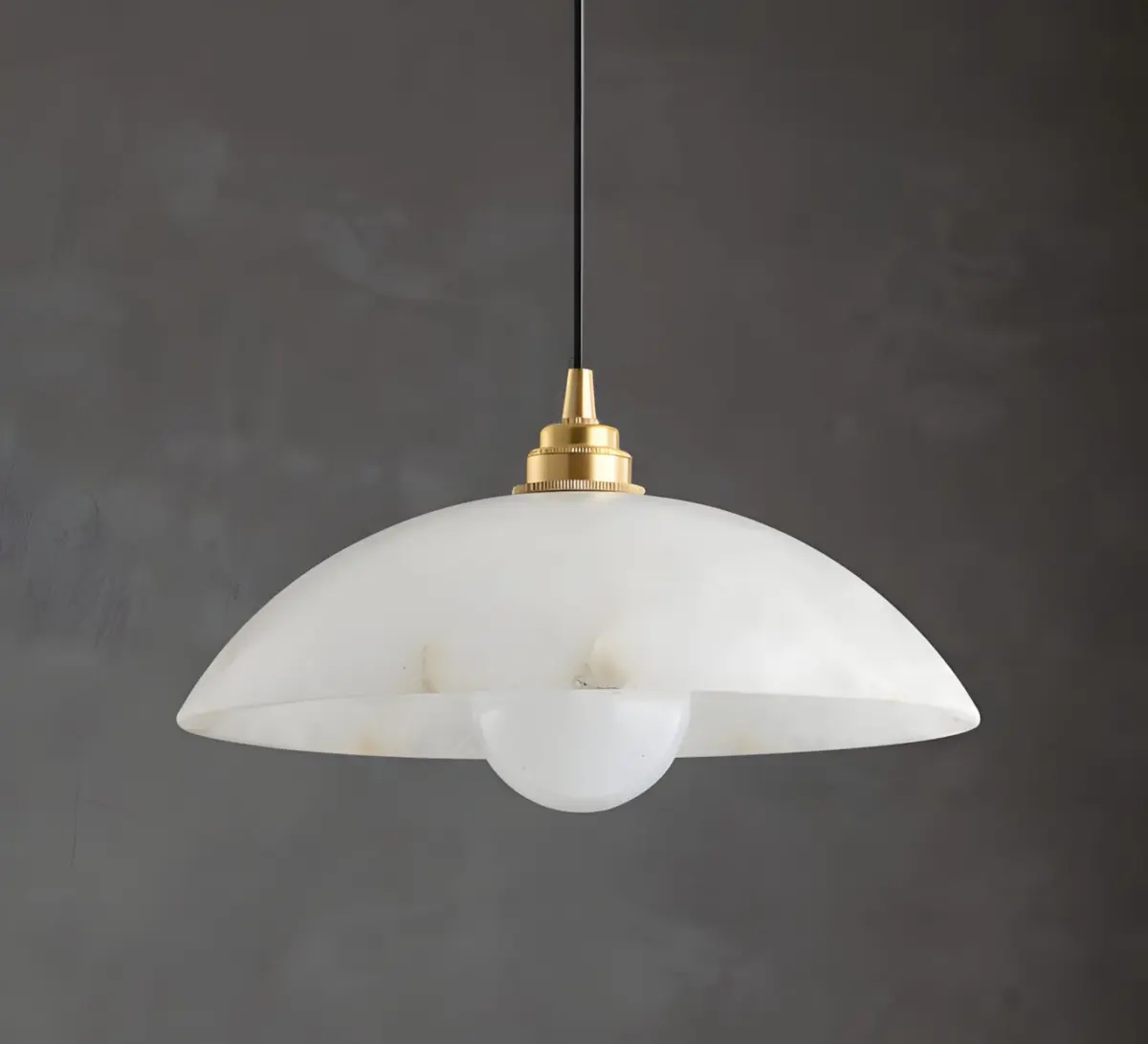 camber dome pendant light is unlighted