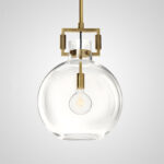 Glass Bulb Brass Pendant Light