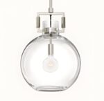 Silver Glass Bulb Pendant Light