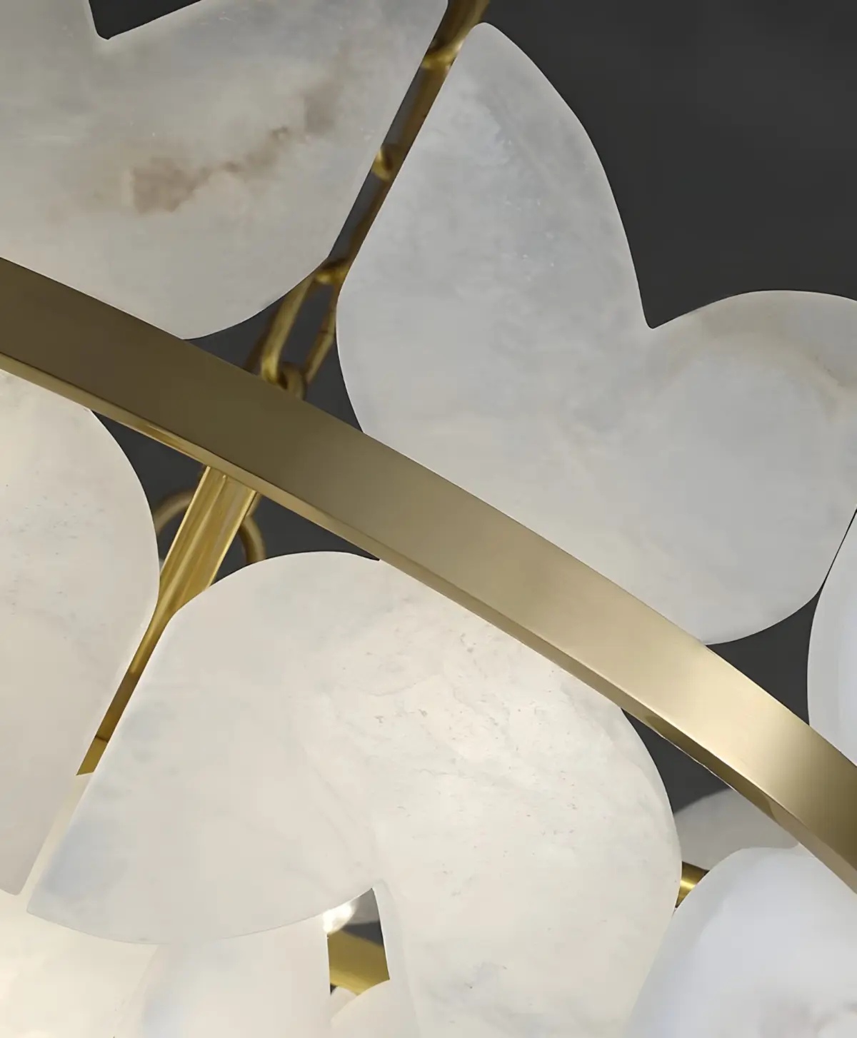 cloudscape chandelier marble material details