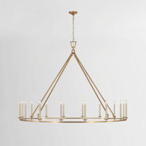Darlana oversized ring candle chandelier