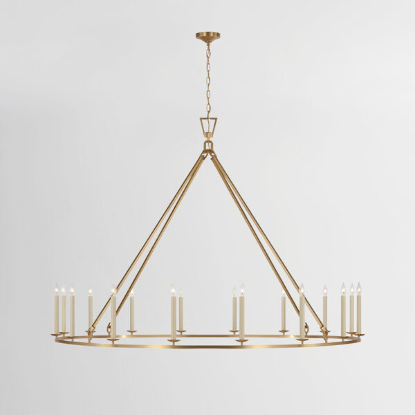 Darlana oversized ring candle chandelier
