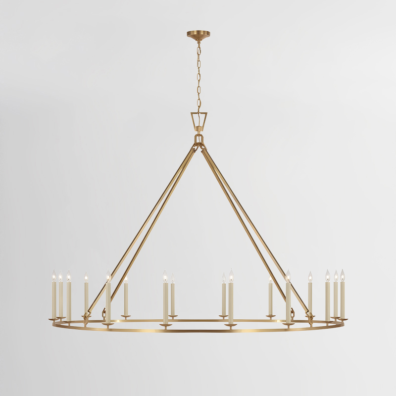 Darlana oversized ring candle chandelier