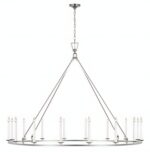 silver color ring candle chandelier