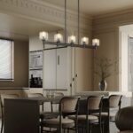 Linear crystal chandelier hanging