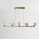 Linear crystal chandelier