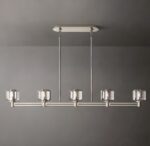 chrome color linear crystal chandelier