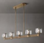 linear crystal chandelier side view