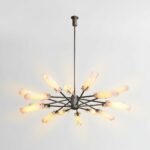 Frosted Copper Circular Chandelier