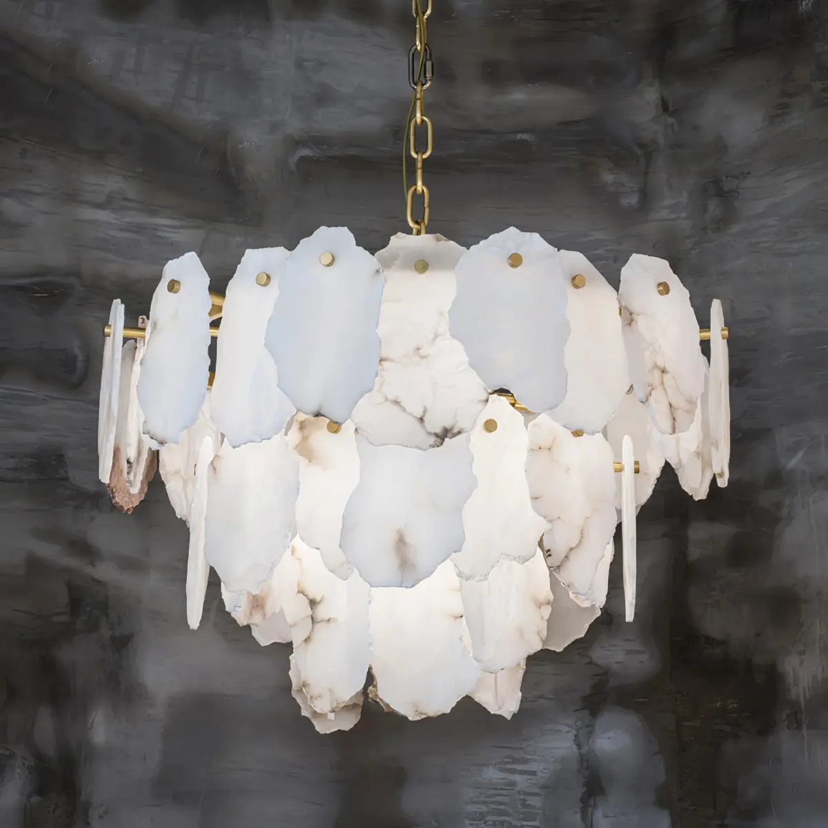 Gloire petal chandelier real shot