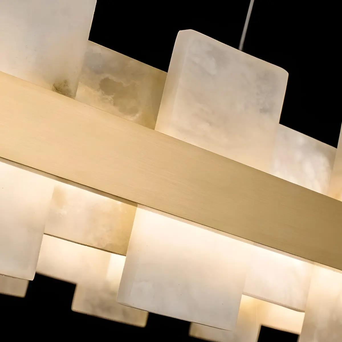 Gold Ring marble lampshade
