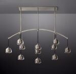 silver color hemisphere Linear Chandelier