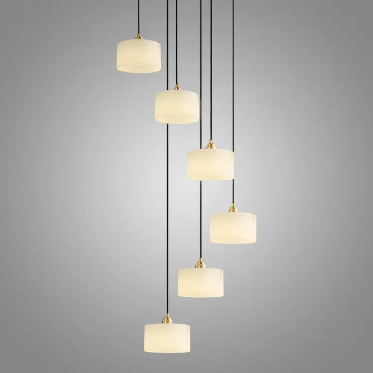 henri cylinder marble chandelier