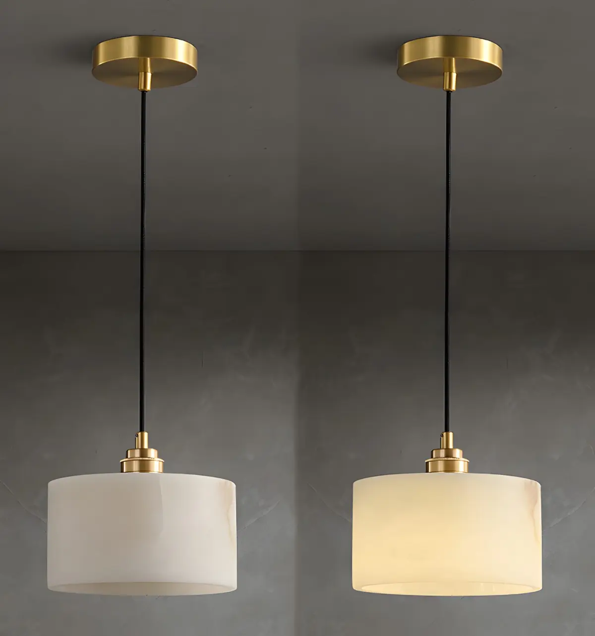 henri cylinder marble pendant lighting comparison