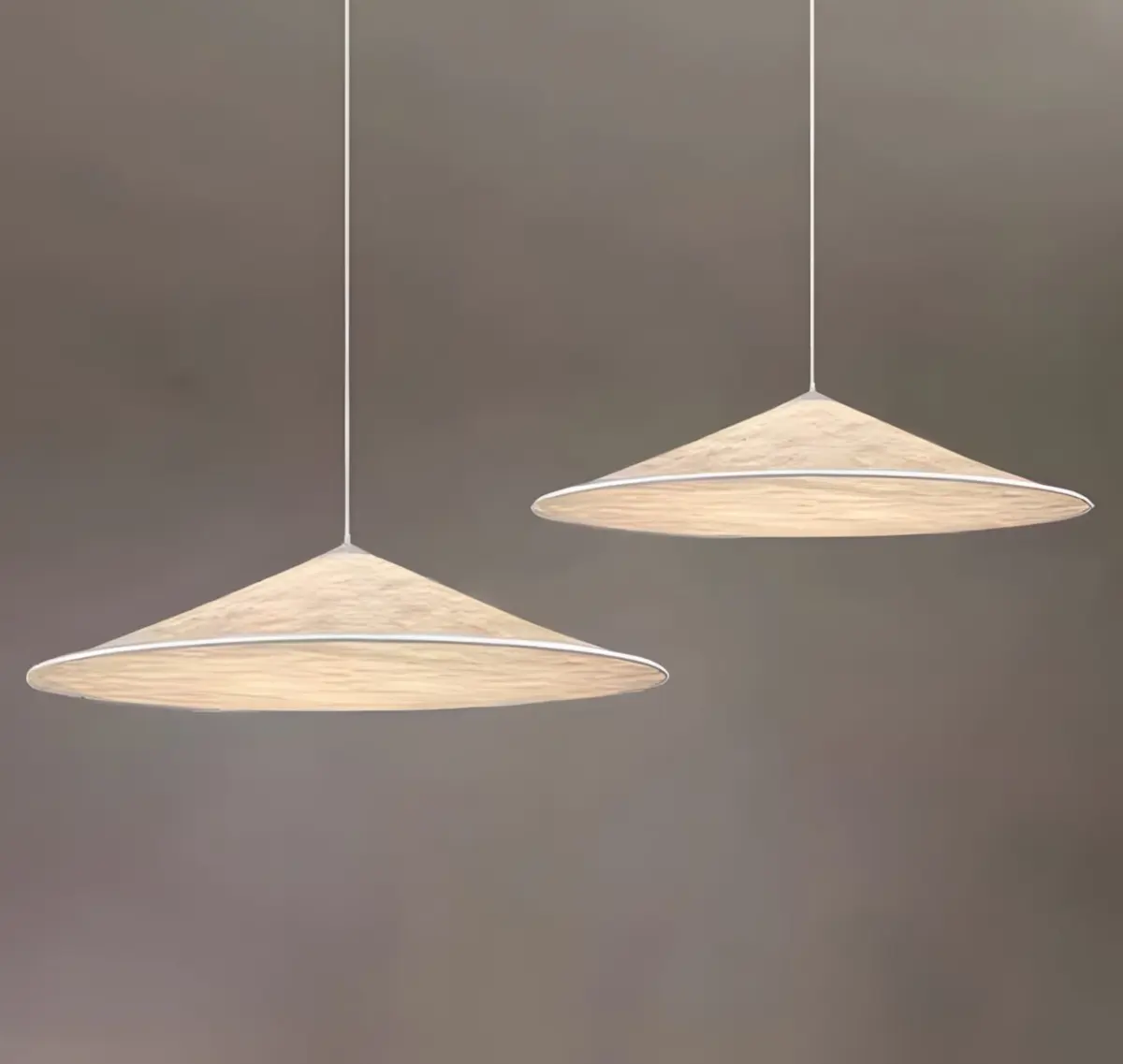 two hill white silk pendant light