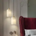 two small hollow chandelier light