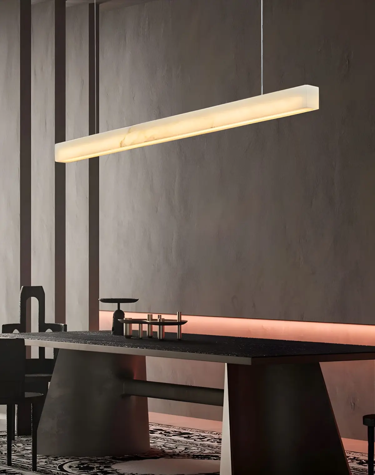 I-linear marble pendant light hanging