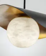 Ida lotus pendant light marble detail