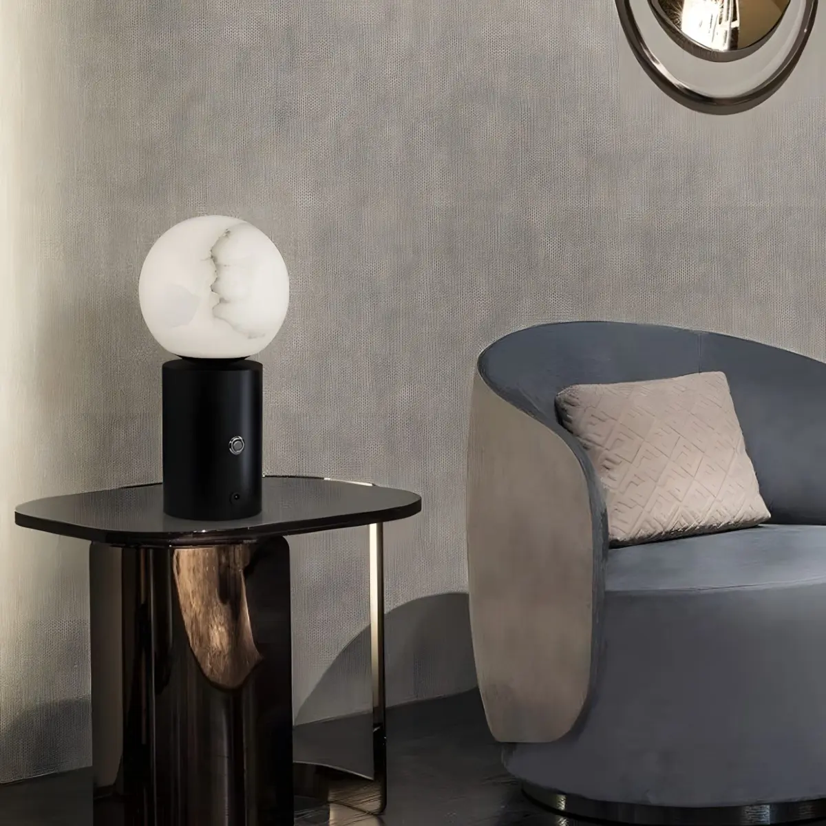 Larina moon table lamp usage scene