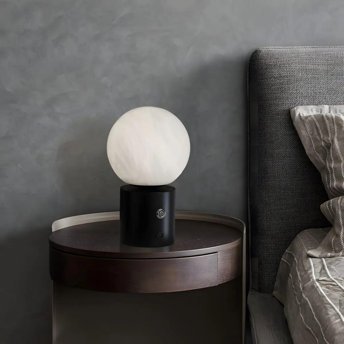 Larina moon table lamp as a bedside light