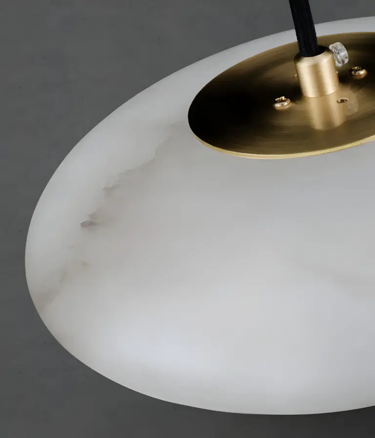 luna cake pendant light unlighted lampshade detail