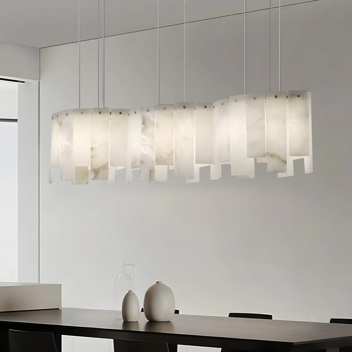mara alabaster chandelier usage scene