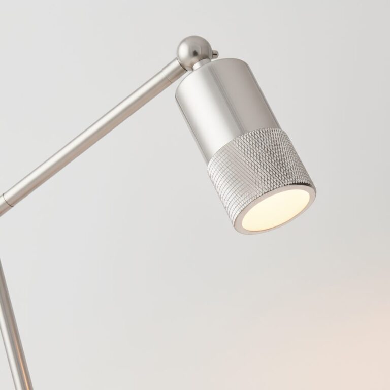 silver mic table lamp lamp cap details