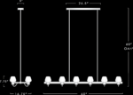 montalembert linear chandelier size detail drawing