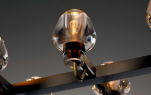 montalembert linear chandelier crystal lamp shade